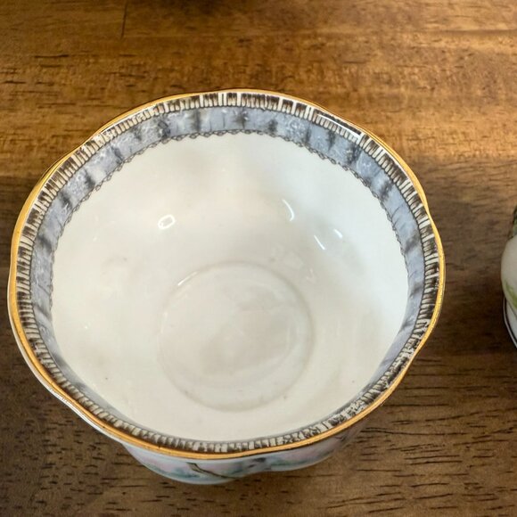 Royal Albert Silver Birch Creamer and Sugar Set – Bone China England Birch Tree - Picture 8 of 9